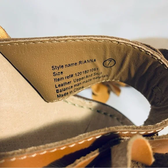 Colorado Opanka Ladies Leather Thongs Sandals Rianna Gold Metallic Size AU 7 - Picture 8 of 14